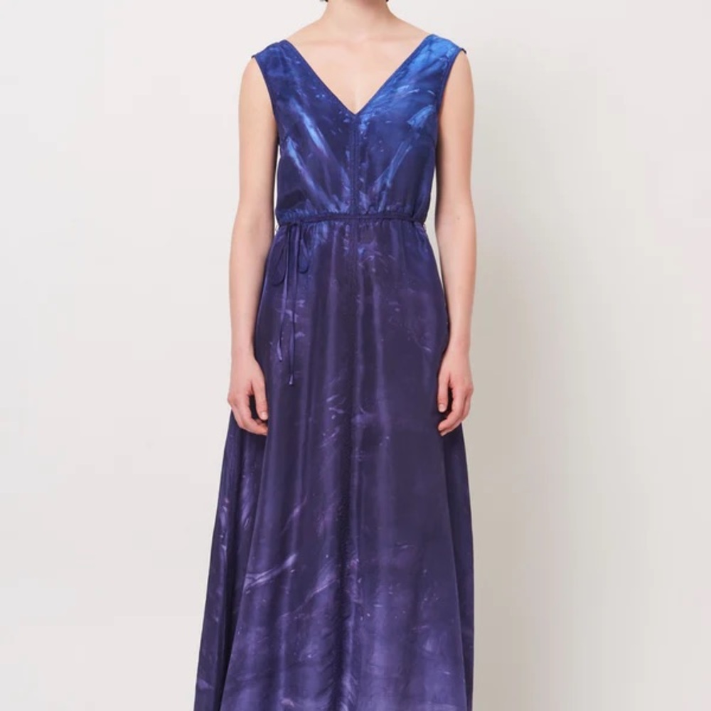 NWT Raquel Allegra Midnight Silk Ada Tank Dress Small / US 4 - Picture 4 of 6